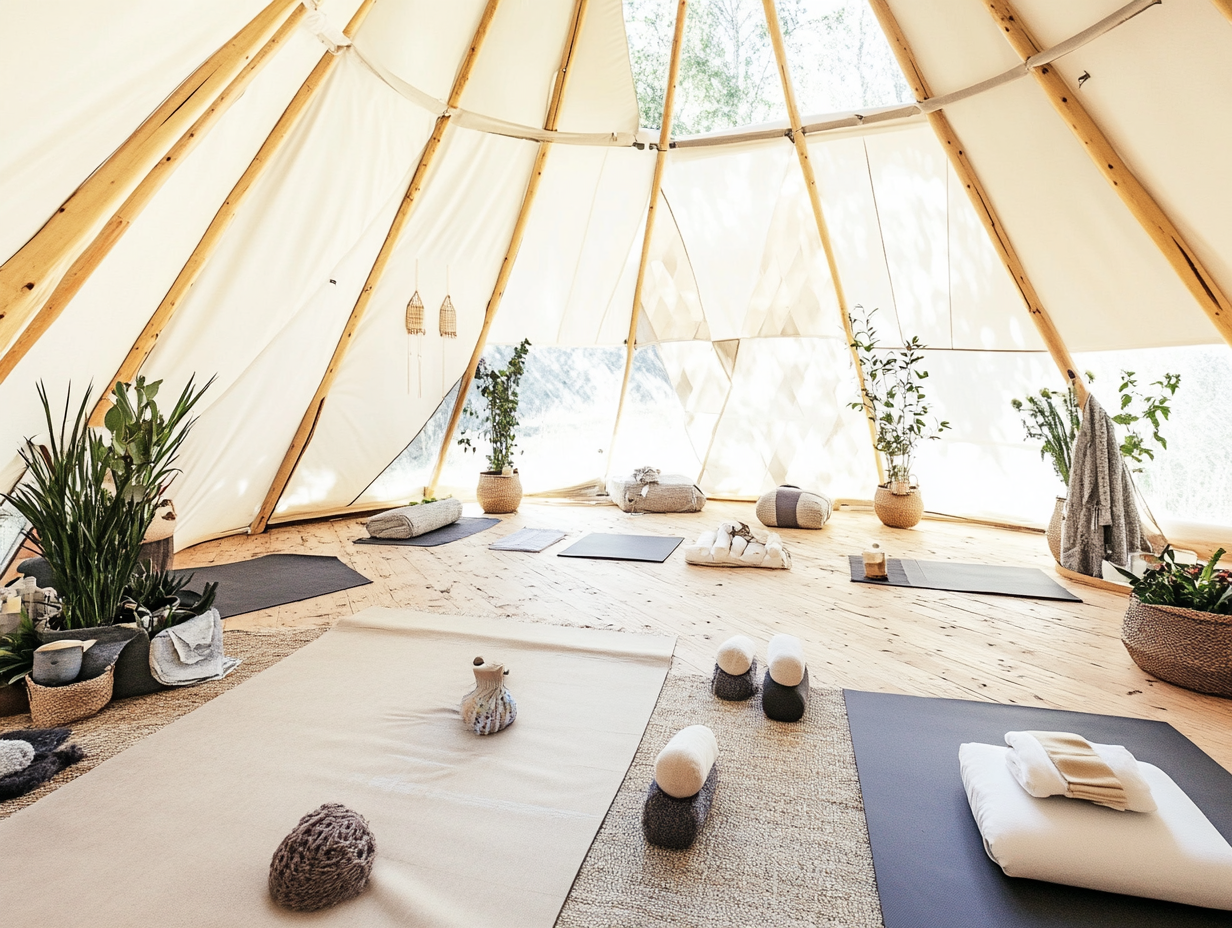 Yoga in the Tipis